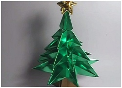 Cách gấp cây thông Noel Origami bằng giấy