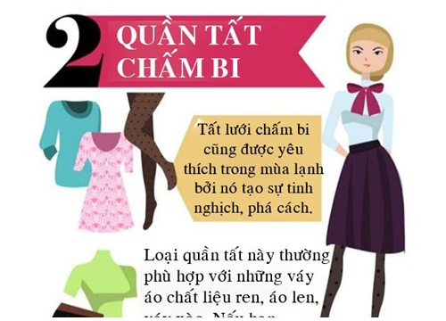 Cách mix đồ với 5 loại quần tất phổ biến trong mùa đông