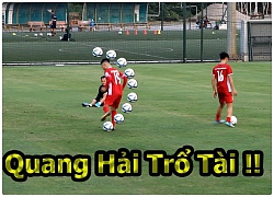 Thử thách bóng đá với Quang Hải , Công Phượng u23 VN