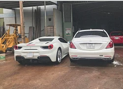 Cặp đôi xe siêu sang và siêu xe Ferrari 488 Spider "tông xuyệt tông" màu trắng của doanh nhân Bình Phước