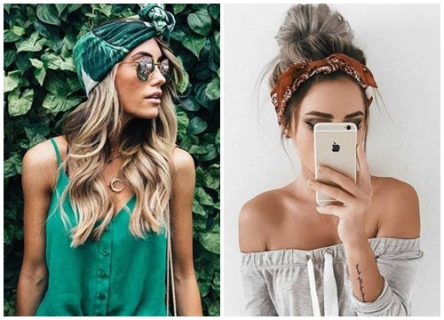 Muôn kiểu biến hóa khăn turban làm điệu cho mái tóc