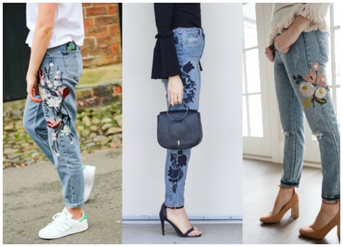 Xu hướng quần jeans thêu 2018: Ồ! Đẹp thật!