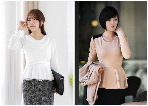 2 dáng áo peplum đẹp giúp nàng béo bụng che khuyết điểm mùa thu