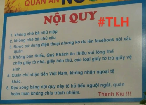 Bảng nội quy 'bá đạo' xứng đáng được 10 điểm thanh lịch của bà chủ quán hủ tiếu khiến dân mạng nhao nhao xin địa chỉ