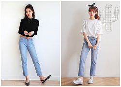 Định mặc quần jeans ống đứng, các nàng hãy chọn 1 trong 4 combo cứ lên đồ là đẹp miễn chê này