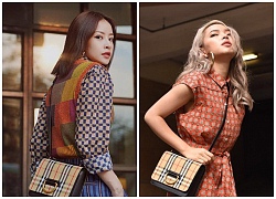 Châu Bùi, Chi Pu đọ dáng cực chất cùng túi D-Ring và trang phục đến từ thương hiệu Burberry