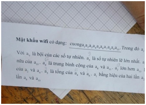 Thầy hiệu trưởng đích thân ra đề toán giải tìm mật khẩu wifi của trường, học trò rào rào hưởng ứng