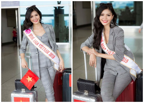 Kim Nguyên mang 150 kg quần áo thiết kế riêng thi Miss Asia