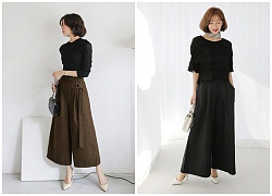 Mặc đẹp đầy thoải mái với quần culottes cá tính