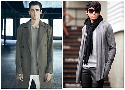 Mẫu áo khoác cardigan len nam dáng dài kiểu hàn quốc đẹp cá tính thu đông