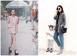 Street style các Hot mom: Hằng túi vẫn gọn gàng với sơ mi và quần âu, Ngọc Mon diện váy xòe trẻ như nữ sinh