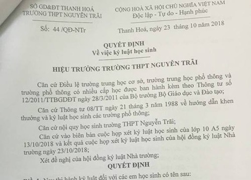 Xử phạt học sinh bằng cách đuổi học sẽ gây hiệu ứng ngược về giáo dục