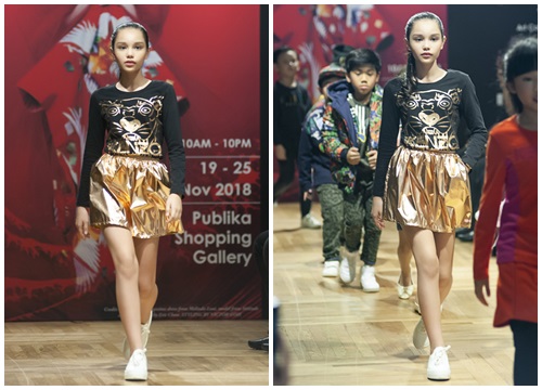 Mẫu nhí lai catwalk ở Malaysia