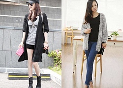 Sắm ngay áo khoác cardigan len nữ đẹp thu đông ấm áp ngày lạnh