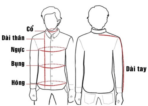 Hướng dẫn chọn size  Nhà may Hồng Ngọc  May đồng phục công sở tphcm