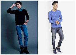 Cách phối áo len nam với quần jeans sành điệu cho nam giới