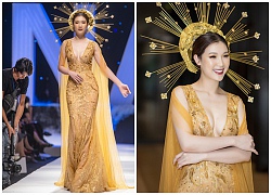 Hoa hậu Phí Thùy Linh khoe núi đôi táo bạo trên sàn catwalk