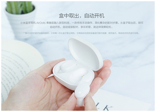 Xiaomi ra mắt tai nghe bluetooth AirDots: True wireless, Bluetooth 5.0, pin 4 tiếng, giá 700.000 đồng