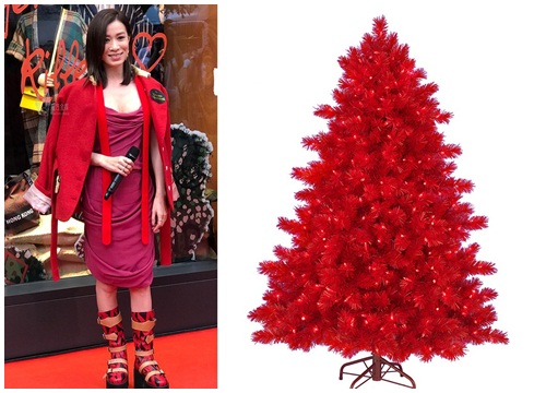 Halloween vừa qua, Giáng Sinh còn chưa tới nhưng Xa Thi Mạn đã nhập cuộc với set đồ cosplay cây thông Noel