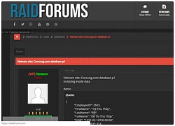 Lộ dữ liệu cá nhân hàng ngàn nhân viên Con Cưng trên mạng?
