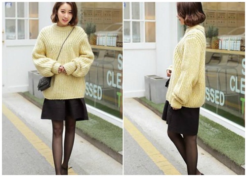 2 cách kết hợp áo len và váy cực hợp mốt từ sao Hàn