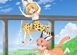 Hình ảnh mới của mèo rừng Châu Phi và linh miêu trong anime Kemono Friends 2