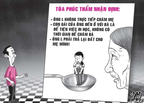 Mẹ kiện con đòi đất vì không chăm sóc