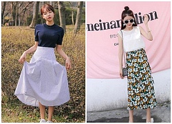 Nổi bật đầy ấn tượng với chân váy midi vào mùa thu 2019