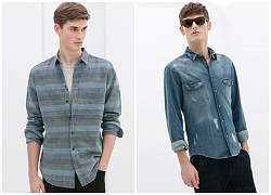 BST áo sơ mi nam denim phong cách bụi bặm đầy cuốn hút