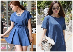 Váy đầm xòe denim đẹp thời trang hàn quốc được phái đẹp ưa chuộng