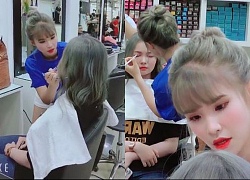 Khởi My bất ngờ đổi nghề make up dạo cho fan, tô vẽ hì hụi 15 phút, nhìn thành quả mà fan ngỡ ngàng