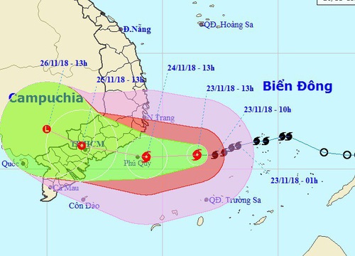 Bão số 9 tiếp tục mạnh lên, cảnh báo mưa lớn ở các tỉnh phía Nam