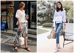 Chỉ với chi tiết dây buộc đơn giản mà có ít nhất 4 kiểu áo trendy!