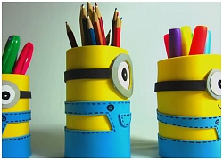 Hướng dẫn làm hộp đựng bút Minions cực cute