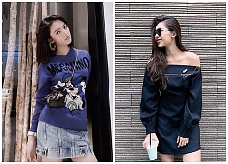 Mặc chị em đón đầu xu hướng với áo sweater đa sắc màu, Chi Pu mát mẻ diện váy rộng thùng thình như bà bầu