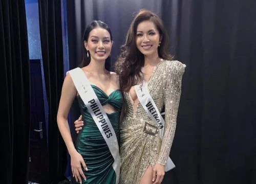 Minh Tú "chơi đẹp" khi cho đối thủ Philippin mượn váy tại Miss Supranational 2018