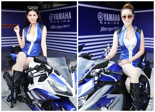 Ngất ngây dàn siêu mẫu cực gợi cảm bên môtô Yamaha tuyệt đẹp