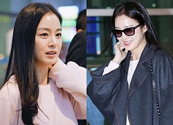 Nữ thần sắc đẹp xứ Hàn Kim Tae Hee đẹp rạng rỡ, được cả đội vệ sĩ hùng hậu hộ tống tại sân bay Nội Bài