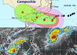 Bão số 9 dịch chuyển xuống phía Nam