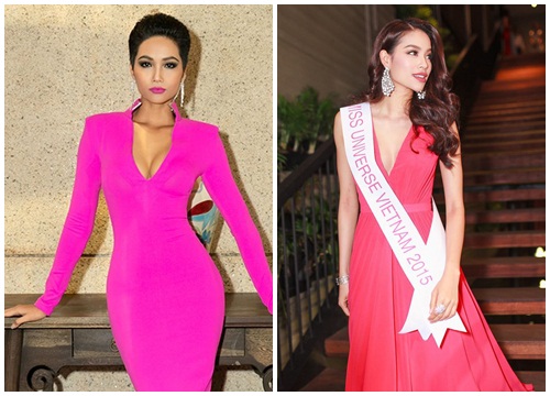 H'Hen Niê diện đầm hồng rực chuẩn bị thi Miss Universe 2018, fan lại nhớ về hình ảnh ngọt ngào của Phạm Hương ngày ấy