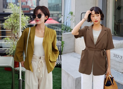 Thật độc lạ với áo blazer tay ngắn