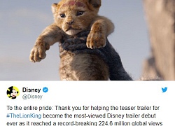 "The Lion King" lập kỷ lục trailer Disney có lượt xem cao nhất trong lịch sử