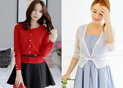 Áo khoác cardigan nữ đẹp kiểu Hàn Quốc duyên dáng thu đông 2018