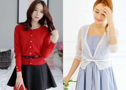 Áo khoác cardigan nữ đẹp kiểu Hàn Quốc duyên dáng thu đông 2018