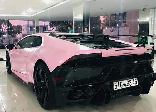 Lamborghini Huracan LP610-4 độ Novara Edizione độc nhất Việt Nam đổi áo hồng phấn nữ tính