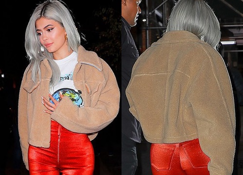 Nhuộm tóc trắng và để móng dài, Kylie Jenner như biến hình thành "Bạch phát ma nữ siêu vòng mông" trên phố