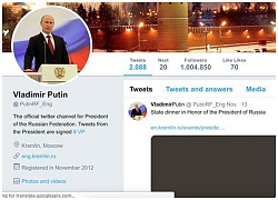 Twitter khóa tài khoản giả mạo Tổng thống Putin