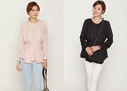 Áo sơ mi nữ dáng peplum cho nàng công sở dịu dàng