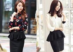 Chân váy peplum công sở đẹp cho nàng khoe chân thon dáng chuẩn