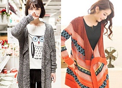 Áo khoác cardigan nữ dáng dài đẹp kiểu Hàn Quốc cá tính đông